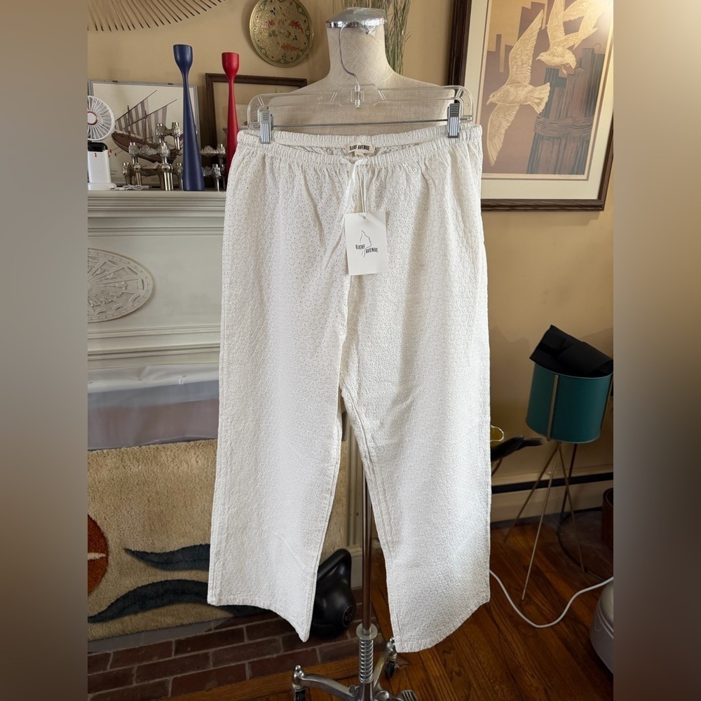 Djerf Avenue Broderie Pants in White - Picture 13 of 16
